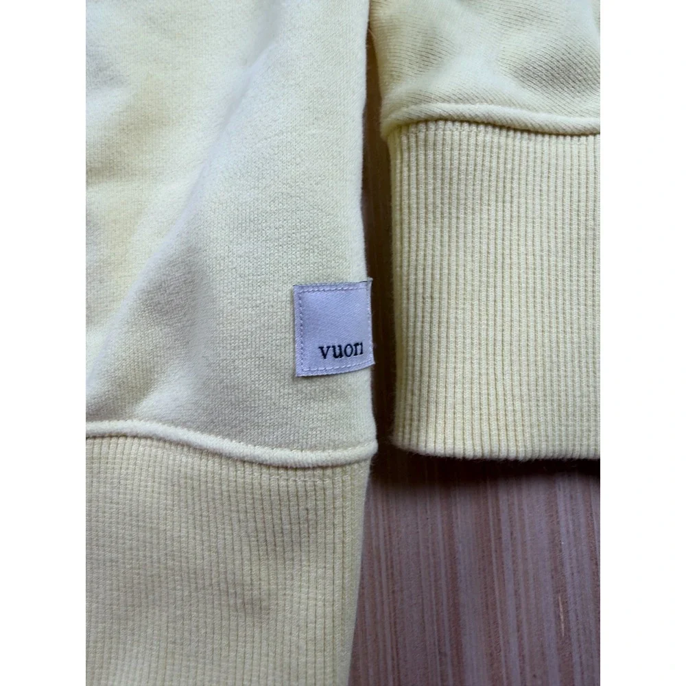 Vuori Sedona Weekender Sweatshirt Womens Small Yellow Cotton French Terry Lined - Picture 2 of 5